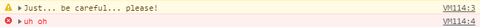 console.warn and console.error alt text